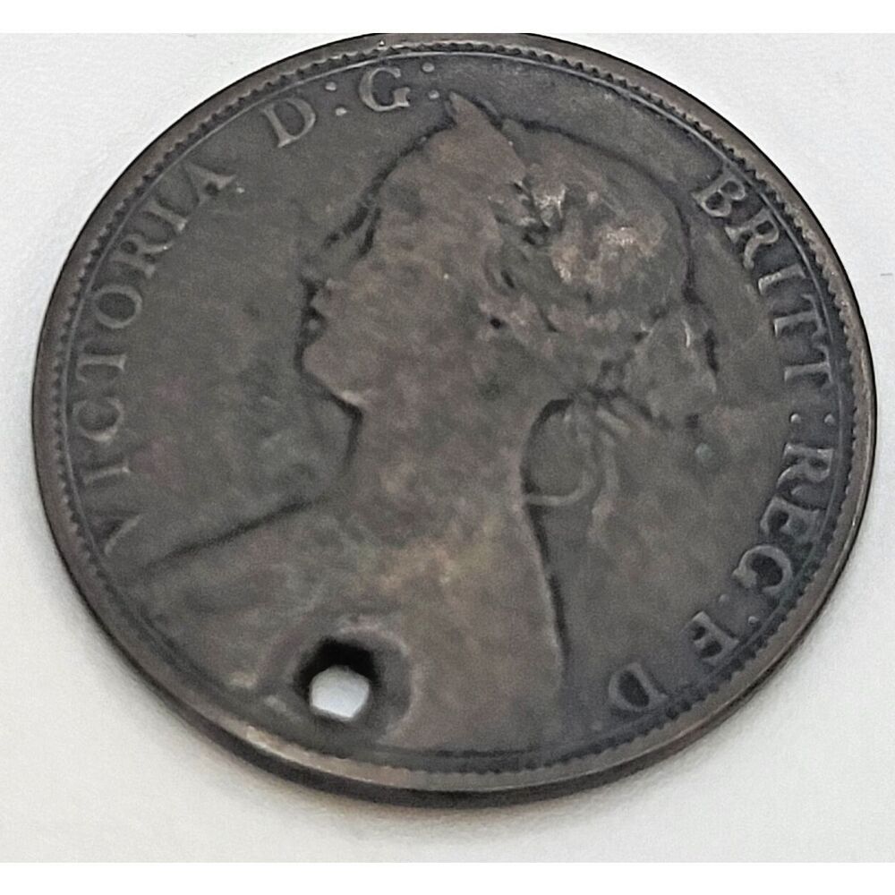 1839 Province of Novia Scotia One Penny Token 1839 with a hole in it